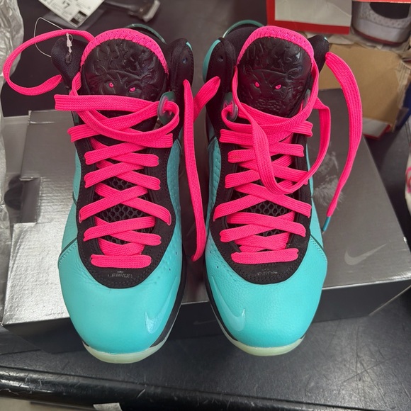 Nike Other - LeBron 8 “south beach” 7M/Y and 8.5 W Nike Turquoise and Hot Pink Men’s Sneakers